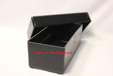 Acrylic Storage Box + 20 BLACK 40mm Coin Holder Capsule Displays - The Coin Digger