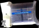 50 Double Pocket 2x2 Coin Flip Holder Vinyl 7mil Thick Guardhouse Storage Flips