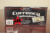 5 BCW Currency Holder Rigid PVC Toploader Regular Size Banknote Topload Case - The Coin Digger