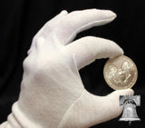 Inspection Gloves Silver Gold Coin Jewelry Stamp HEAVY DUTY Cotton LARGE 1x Pair