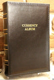 Currency Holder Album + 20 Binder Page Modern Banknote Sleeve Lighthouse LEATHER - The Coin Digger