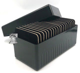 Air-tite Storage Box + 20 Coin Holder Black Velvet Display Card Case + Model H Capsule