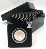 Air-tite Storage Box + 20 Coin Holder Black Velvet Display Card Case + Model H Capsule