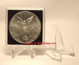 Display Stand Easel for Coin Capsule, Fossil, Medals Air-tite CLEAR