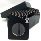 Air-tite Storage Box + 20 Coin Holder Black Velvet Display Card Case + Model H Capsule