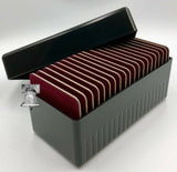 Air-tite Storage Box + Coin Holder Card for 20 Silver 1oz Bar + Capsule Case