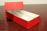 DOUBLE ROW Coin Holder Storage Box Case 10x4x2 for 2x2 Snap Flip Capsule Red