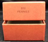 Penny Coin Roll RED Storage Box MMF Holds 20 Rolls Tubes Pennies Cent Holder