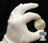 Inspection Gloves Coin Silver Jewelry Stamps HEAVY DUTY White Cotton XL