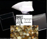 100 Saf T Flips Non PVC Plastic 2x2 Coin Holder Flip Archival Double Pocket Case