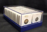 100 Self Adhesive 2x2 Coin Holder Flips + Storage Box - The Coin Digger
