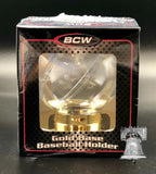 Gold Base Holder Stand for Autograph Baseball : BCW Deluxe Display Case - The Coin Digger
