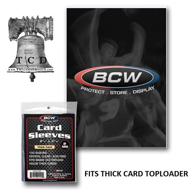bcw thick card sleeves BCW Thick Protection Card Sleeves for Jersey Relic Cards, Sleeve Game – The  Coin Digger