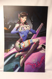 Overwatch D.Va Odagawa Autographed LARGE Comic Sketch Art POSTER 11x17 Blizzard