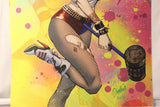 Suicide Squad HARLEY QUINN Odagawa Autograph LARGE Comic Sketch Art POSTER 11x17