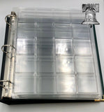 Secret Coin Holder 3 Ring Green Album + 4 Encap Page Slab Round or Square Case