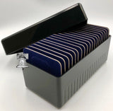 Air-tite Storage Box + Coin Holder Card for 20 Silver 1oz Bar + Capsule Case