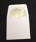 100 2x2 Paper Coin Holder Envelopes & Red Storage Box