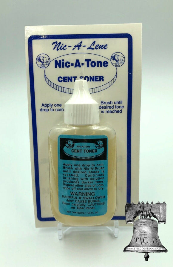 Nic A Tone Penny Cent Toner Magic Clean Acid Bottle Cleaner for Pennies 1.25oz