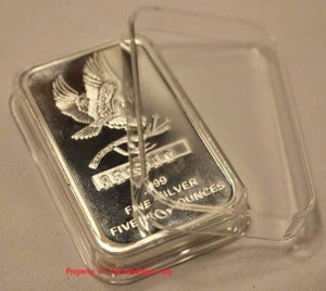 Air-tite Direct Fit Capsule Holder for 5oz Silver Bar Ingot Clear Acrylic Case