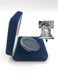 Coin Holder Blue Velvet Air-tite Steel Storage Box Display for Model I 33-42mm & Capsule Black Ring