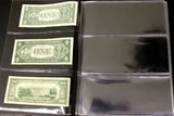 BCW Currency Banknote Portfolio Album 3 Pocket BLACK Holds 30 Bills Holder Book - The Coin Digger