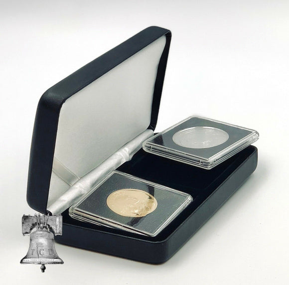 Q2 Display Box for Coin Holder Capsules BLACK :14-41mm Quadrum Snaplock Lighthouse NOBILE Case