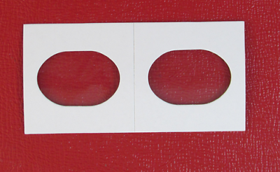 2x2 Flattened Penny Mylar Cardboard Coin Holder Flip Storage Oblong Case