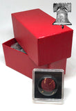 5 Magnicap 2x2 Magnifier 14-20mm Coin Holder Snap Capsule Case + Red Storage Box