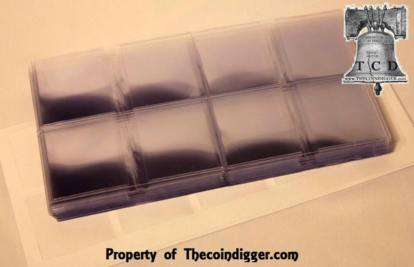 100 Frame A Coin Holder + Insert 2x2 Submission Flip Double Pocket NON PVC Case - The Coin Digger