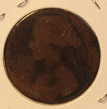 1863 United Kingdom Great Britain Penny Coin and Display Holder Thecoindigger