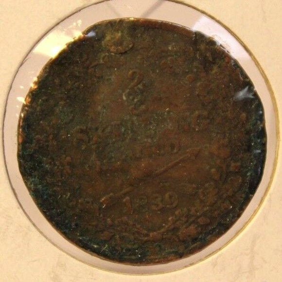 1839 Sweden 2/3 Skilling Coin with Holder thecoindigger World Coin Estates