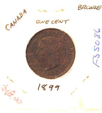 1899 Canada One Cent Bronze Coin with Display Holder - The Coin Digger