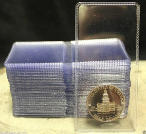 100 Double Pocket 2x2 Coin Flip Holder Vinyl 7mil Thick Guardhouse Storage Flips