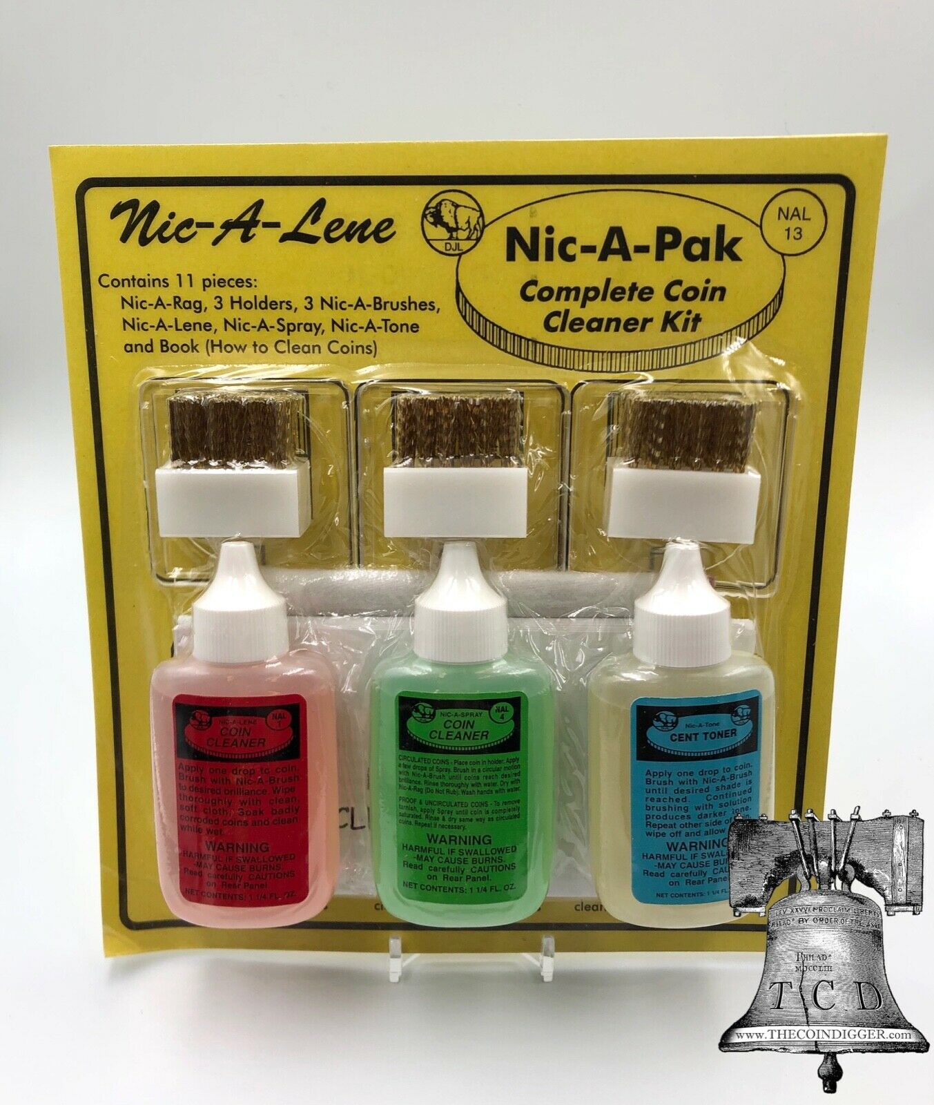 SPECIAL OFFER - 5-piece coin-cleaning set - CLEAN IT - Coin and Stamp  Supplies