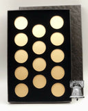 Air-tite Coin Holder Black Velvet Display Box Gold Insert Model A Storage Case