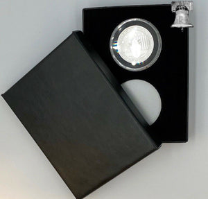 Air-tite Coin Holder Black Velvet Display Box Silver Insert + 2 Model H Capsules