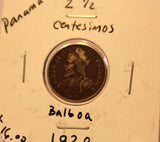 1929 Panama 2 1/2 Centesimos Balboa Coin with Holder thecoindigger World Estate - The Coin Digger