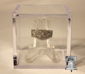 Ring Holder Display Case College Highschool Championship Box Clear Stand Cube