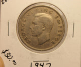 1947 New Zealand 1 Florin Coin with Holder Display thecoindigger World Estate