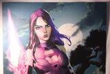 Psylocke Odagawa Autograph LARGE Comic Sketch Art POSTER 11x17 X-Men Marvel