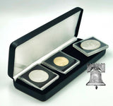 NOBILE Black Leatherette Coin Holder Snap Slab Magnicap Box Storage Case CHOICE