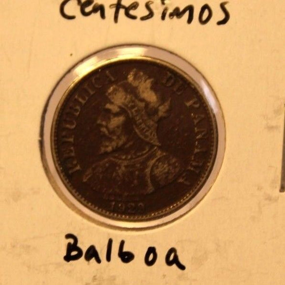 1929 Panama 2 1/2 Centesimos Balboa Coin with Holder thecoindigger World Estate - The Coin Digger