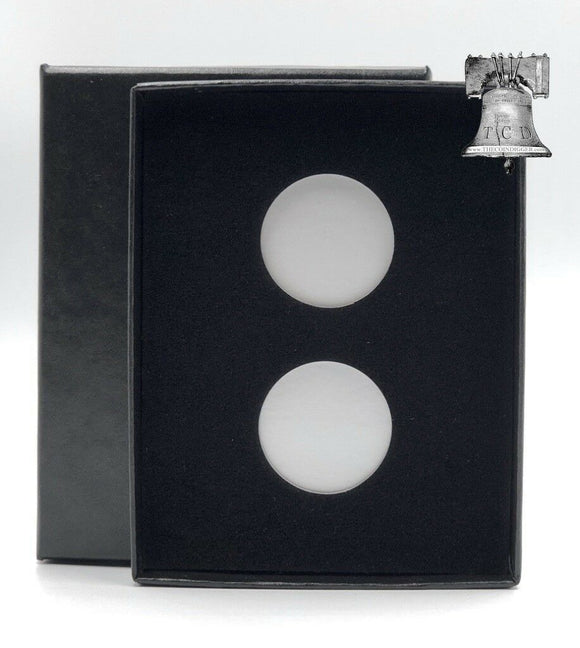 Air-tite Coin Holder Black Velvet Box Display Silver Insert Model A Storage Case - The Coin Digger