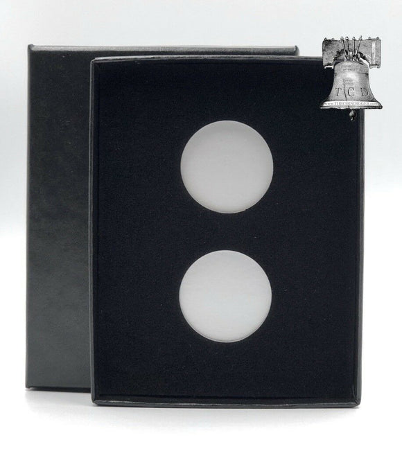 Air-tite Coin Holder Black Velvet Box Display Silver Insert Model A Storage Case