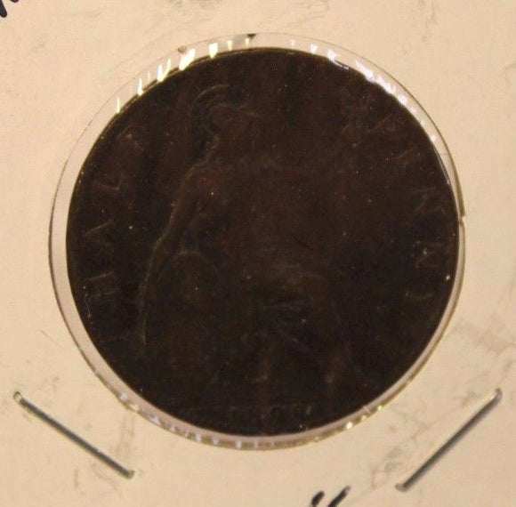 1898 Great Britain 1/2 Penny Coin with Holder  thecoindigger World Coin Estates - The Coin Digger