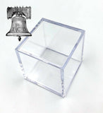 Rock Mineral Fossil Holder Display Square Case BCW 2x2x2 Stackable Cube Stand - The Coin Digger