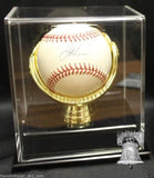 Gold Glove Baseball Holder Display Case Acrylic BCW  Autograph Storage Stand - The Coin Digger