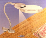 5x Table Magnifier Clamp Lamp LED Rimless Magnifying Glass Coin Currency Stamp