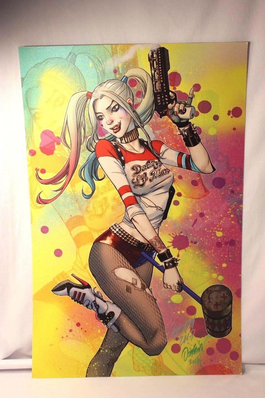 Suicide Squad HARLEY QUINN Odagawa Autograph LARGE Comic Sketch